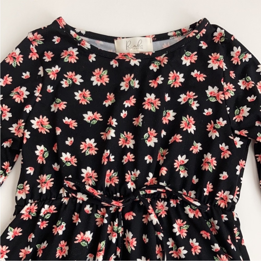 Girls Floral Long Sleeve Dress - Picture 2 of 5